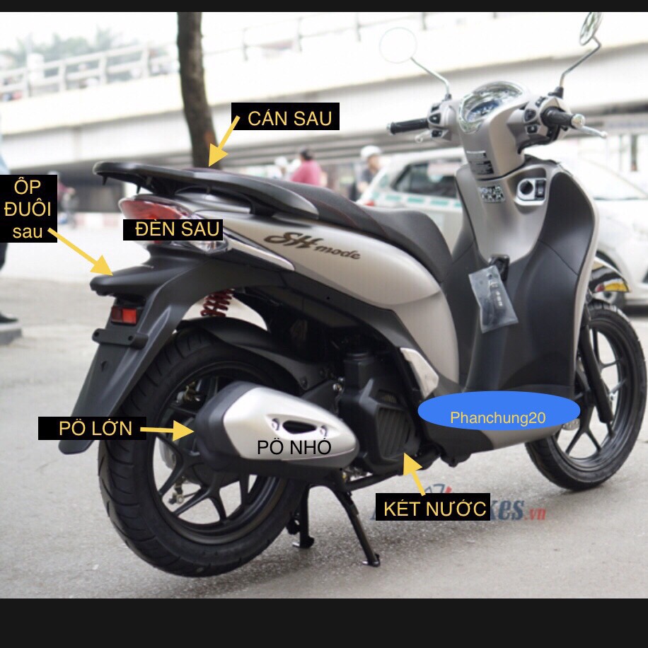 ỐP TAY DẮT DÙNG CHO ĐỜI XE SH MODE 2013 2014 2015 2016 2017 2018 2019 CACBON