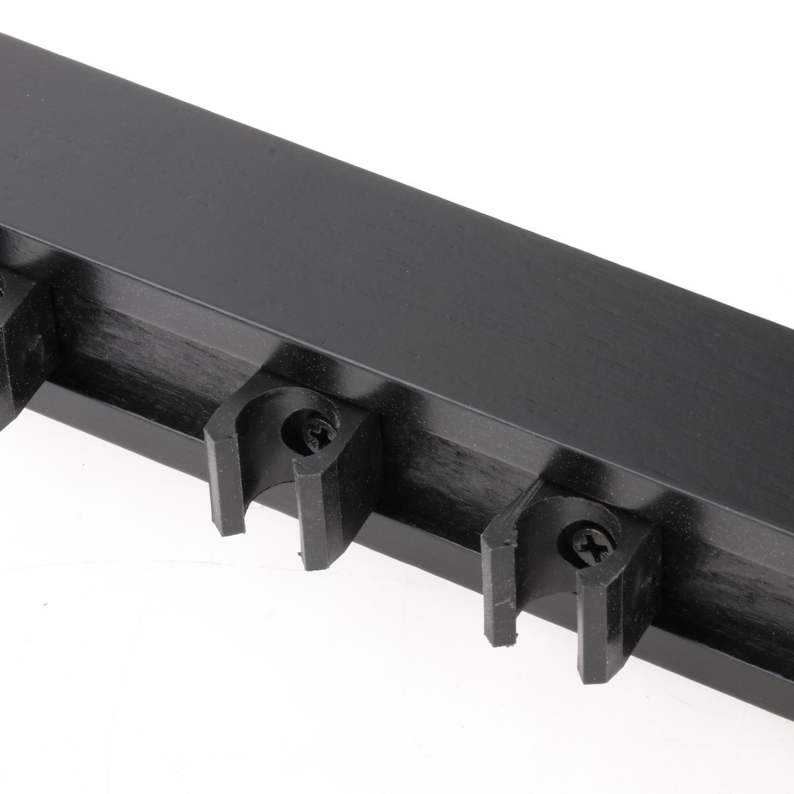 2-3pack 8 Pools Billiard Cue Rack Wall Mounted Cue Rest Pool Stick Holder Black