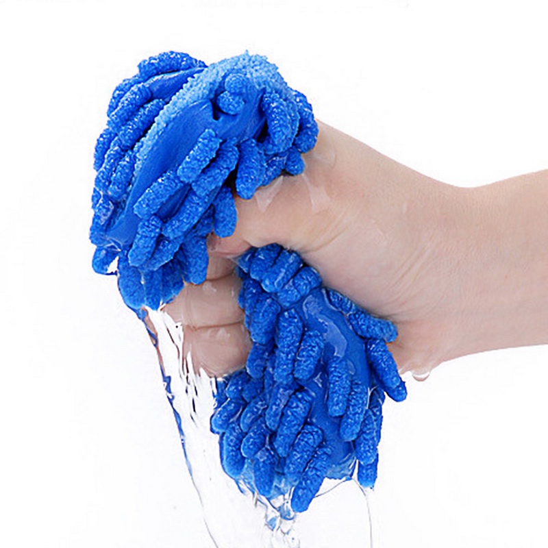 Găng Tay Rửa Xe Máy, Ô Tô Bằng Sợi Microfiber Chống Trầy Sơn | Găng Tay Rửa Xe Sợi Microfiber Mềm Mịn, Tạo Nhiều Bọt, Tránh Trầy Xước Sơn Xe
