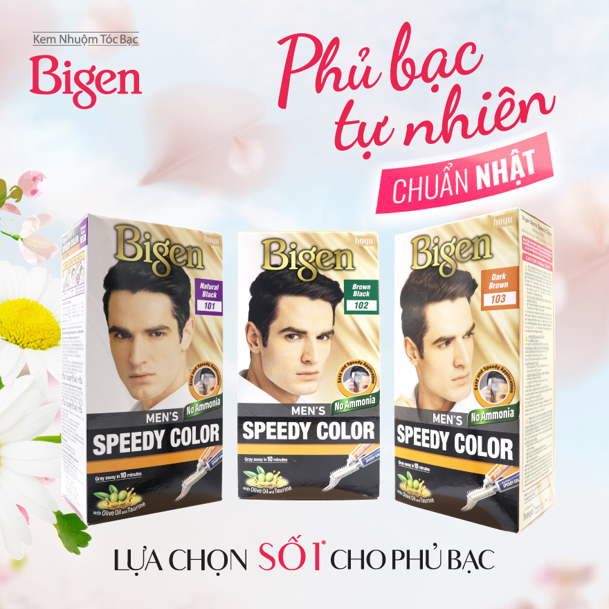 Kem Nhuộm Tóc Phủ Bạc Bigen Men's Speedy Color Dành Cho Nam 80g