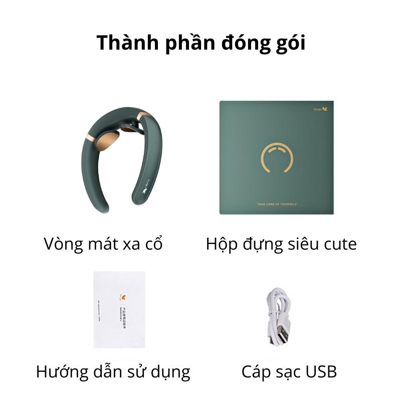 Máy Massage Cổ Vai Gáy Mát Xa Cột Sống Cổ Xung Điện 5 Chế Độ 15 Cường Độ Bugu BG-NM1 - Hàng Chính Hãng