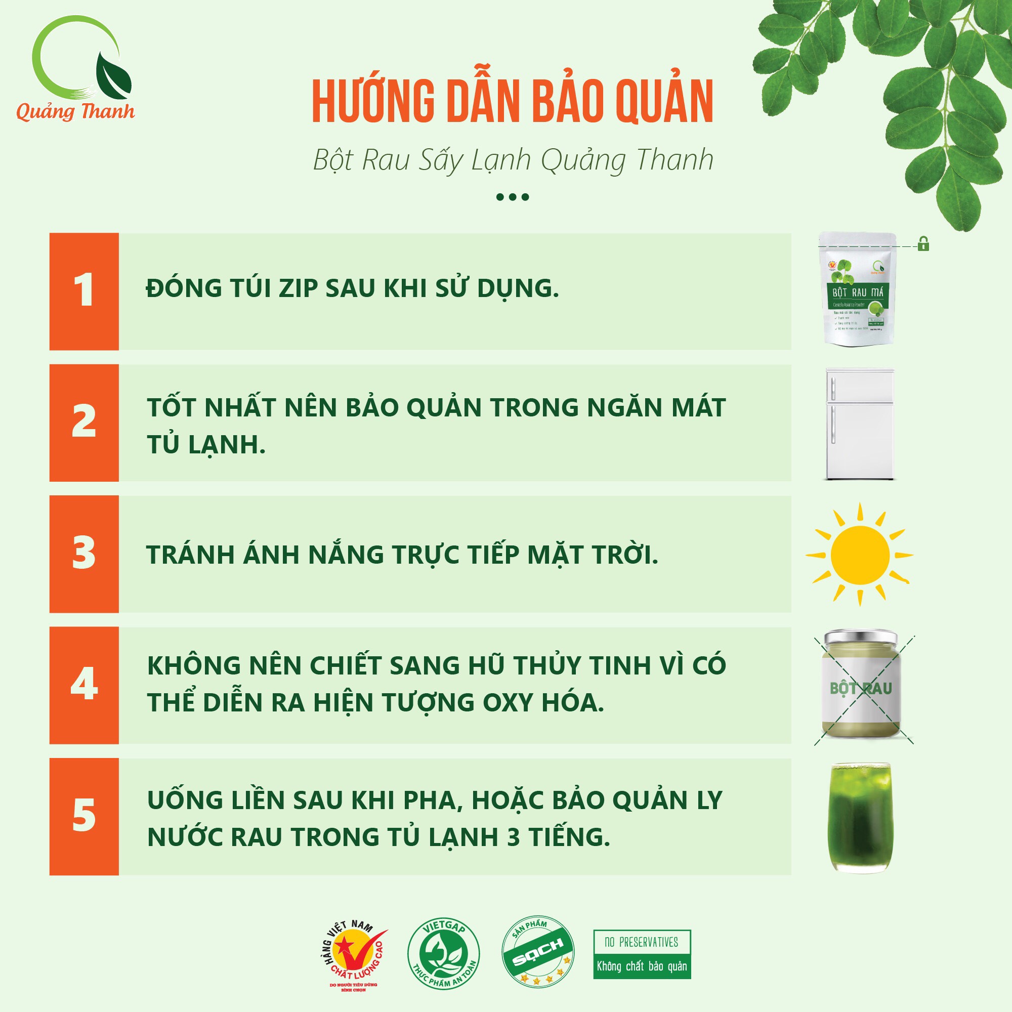 [CHÍNH HÃNG] Bột Chùm Ngây Sấy Lạnh Nguyên Chất  - Bột dinh dưỡng ăn dặm cho bé, tăng cường sức khỏe - Hộp 45g