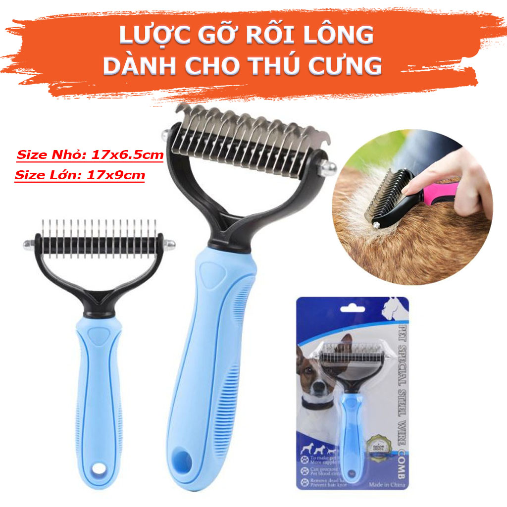 Lược Gỡ Lông Rối Lông Rụng Lông Chết Cho Chó Mèo - YonaPetshop