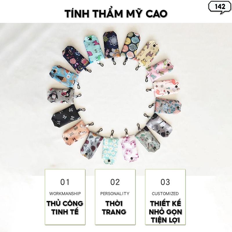 Túi Đựng Xếp Gọn Túi Du Lịch Đựng Đồ Dơ Túi Đi Chợ Tái Sử Dụng Được Nhiều Lần GIAO MÀU NGẪU NHIÊN 142