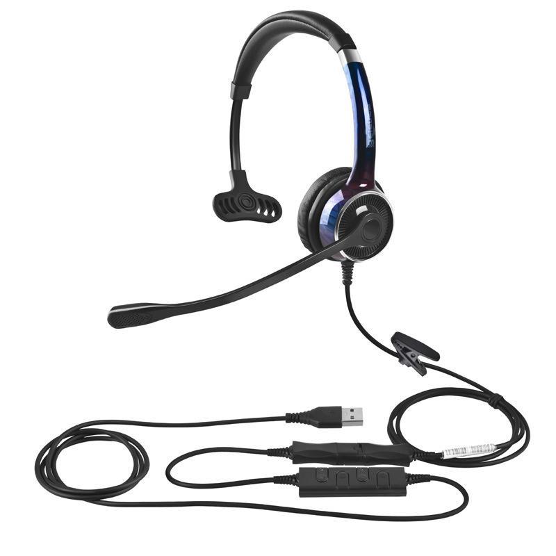 Đầu dịch vụ khách hàng giá thấp nhất đeo tai nghe giao thông khử tiếng ồn Tai nghe khử tiếng ồn chủ động USB máy tính tai nghe điện thoại di động tai nghe trung tâm cuộc gọi