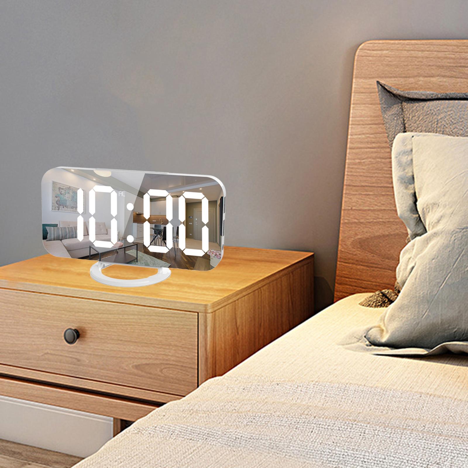 Electronic LED Digital Clock Snooze Bedside Dual USB