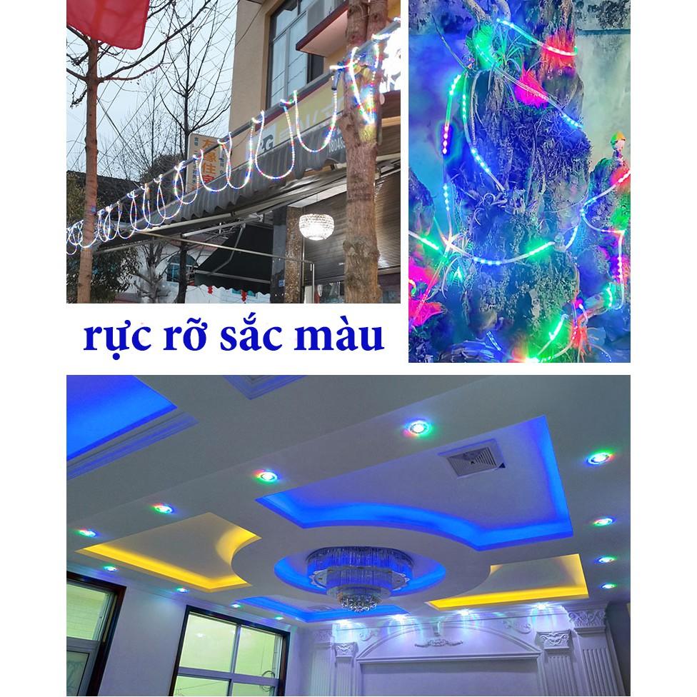 Đèn Led Dây Đôi ̂ ̂́ ̛̛́ Dây Led 2 hàng Cuốn Cây, Hắt Trần Có Nhiều Màu Lựa Chọn