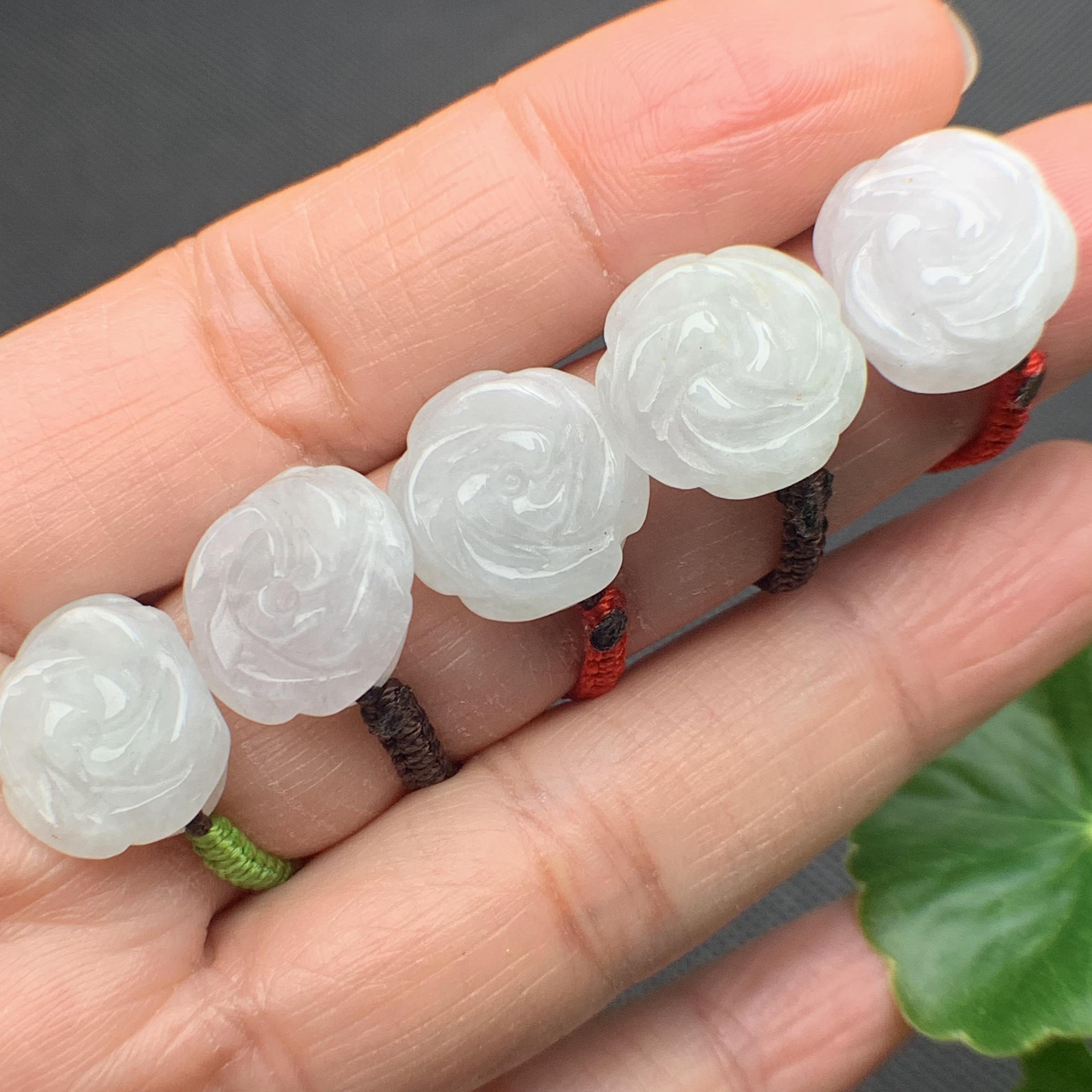 Nhẫn hoa ngọc phỉ thúy tự nhiên Jadeite A