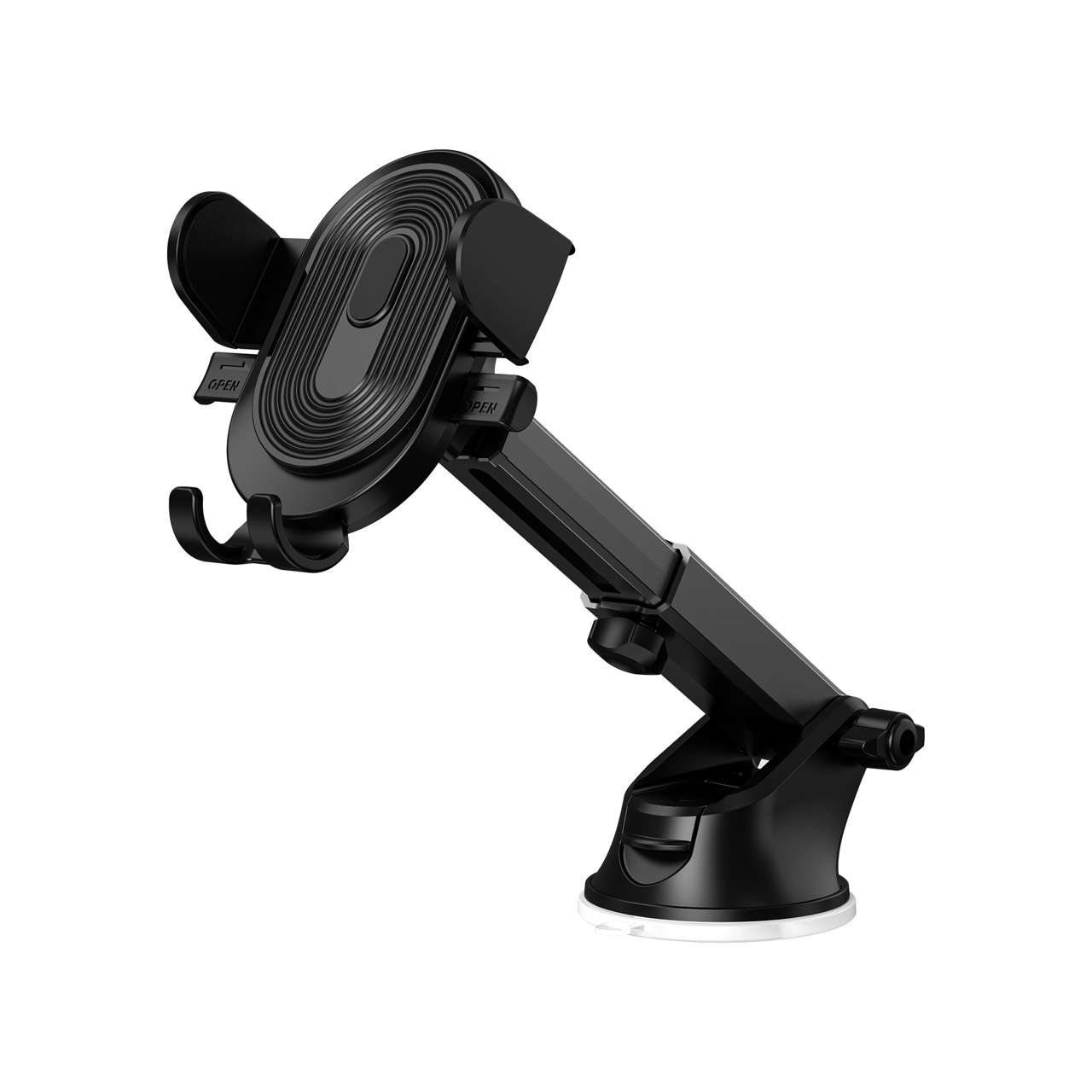 Giá đỡ điện thoại Wiwu CH012 Car Mount trên ô tô làm bằng hợp kim nhôm, có miếng đệm cao su chống trượt, giá đỡ ổn định, chắc chắn - Hàng chính hãng