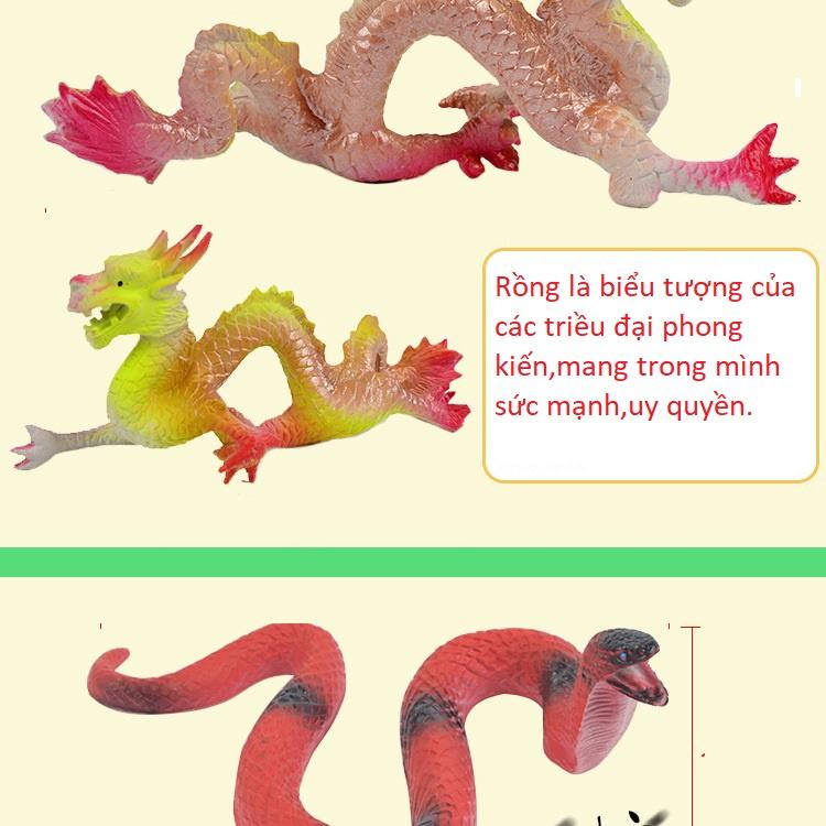 Đồ Chơi Mô Hình 12 Con Giáp Bộ 12 con, màu sắc đẹp, giống thật,bé vừa chơi vừa học.