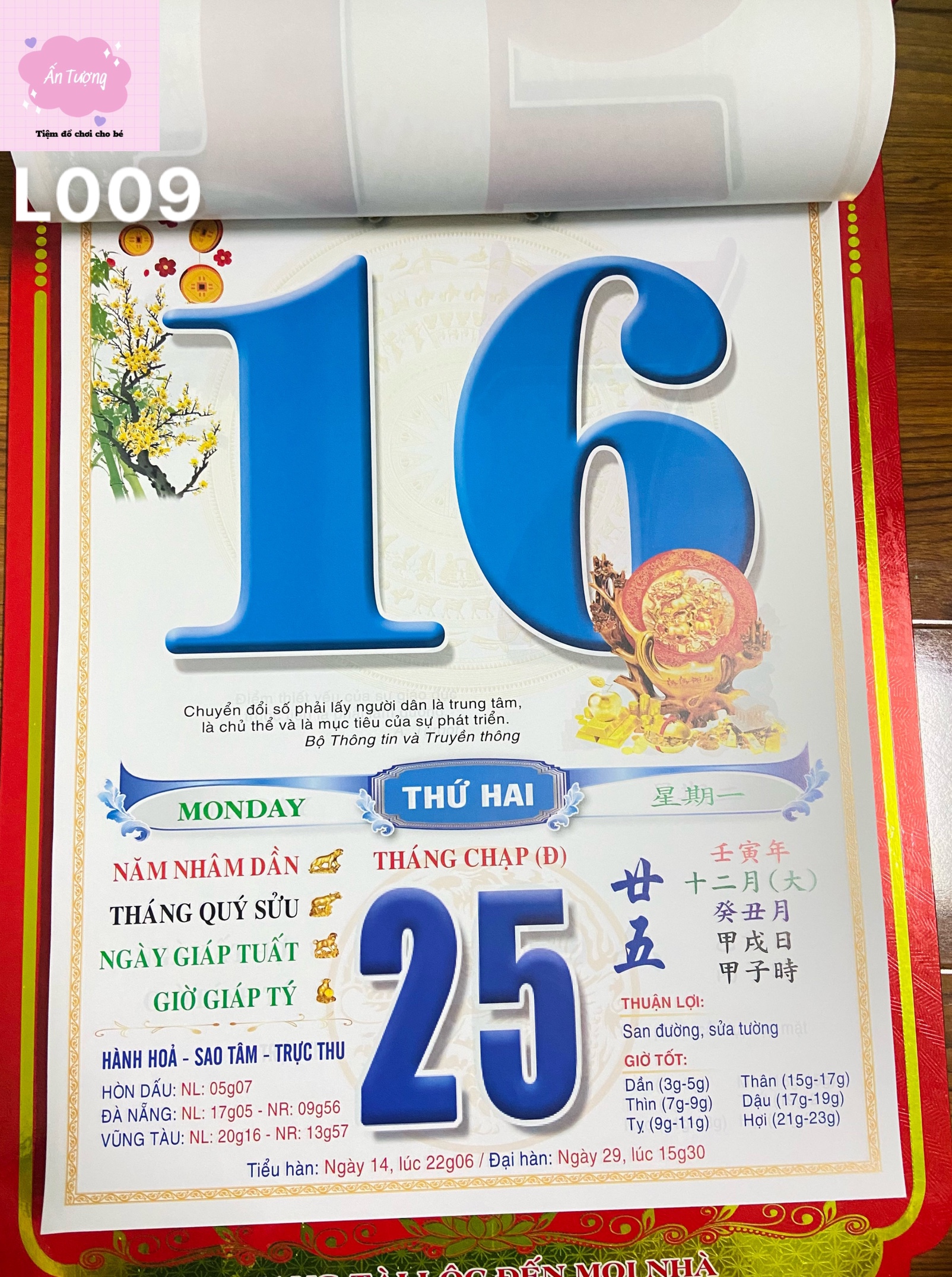 (Mua lịch tặng lịch) Bộ lịch Giáp Thìn 2024- Lịch 52 tuần Giáp Thìn 2024(30 x 40cm) - Chủ đề &quot; Thuận Buồm xuôi gió&quot;