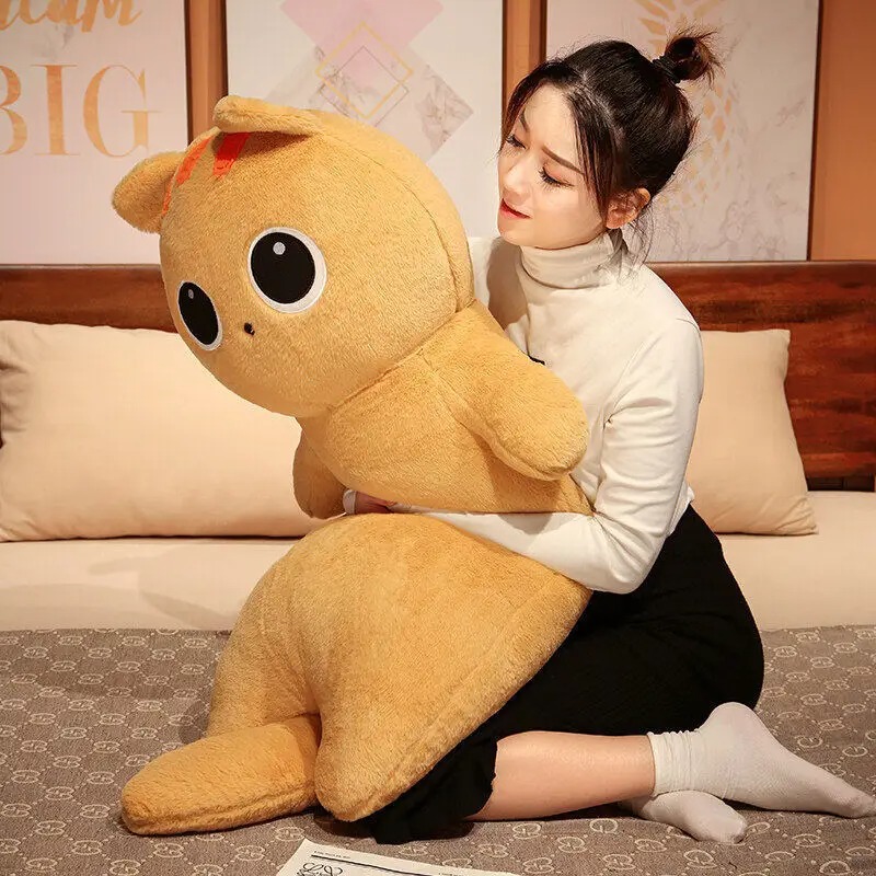 Thú nhồi bông mèo mắt to vô tri - Size từ 70cm đến 90cm - Quà tặng gấu bông mèo mắt tròn dễ thương - Gối ôm mềm mịn cho bé