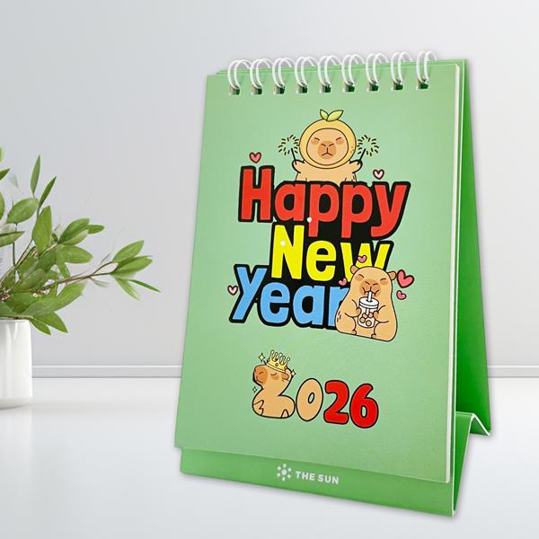 Lịch Bàn Chữ A 2026 - The Sun - Capybara