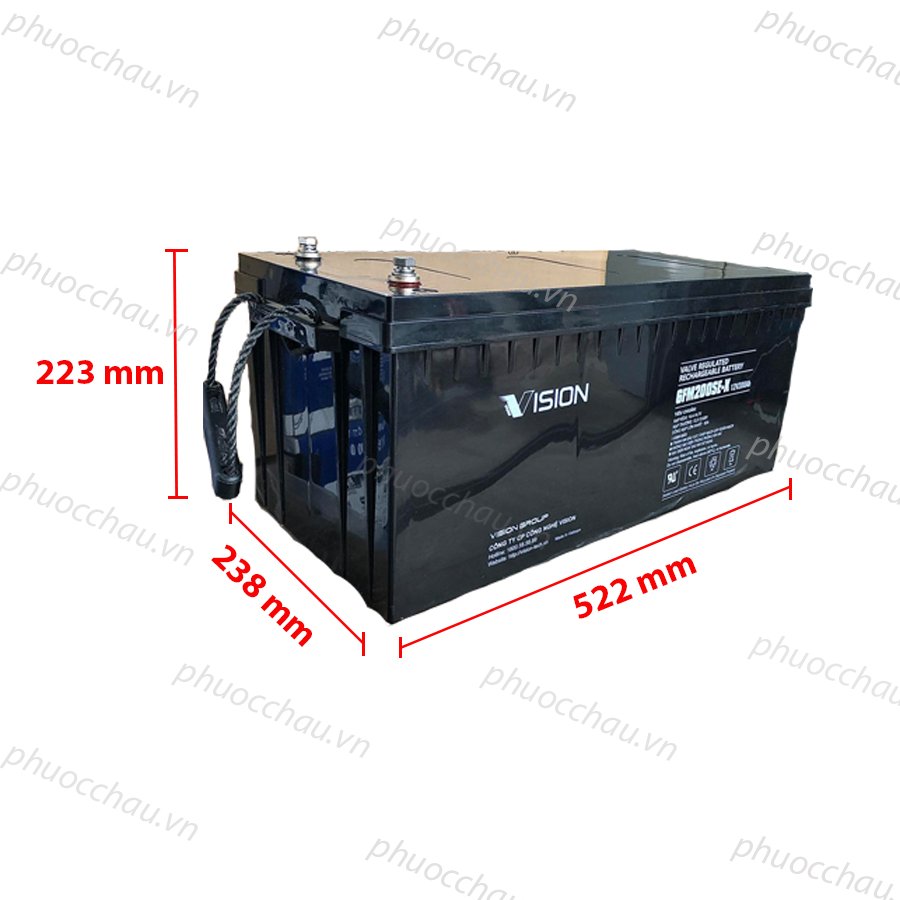 Ắc quy bộ lưu điện, ắc quy Vision 6FM200SE-X/6FM200D-X , ắc quy viễn thông
