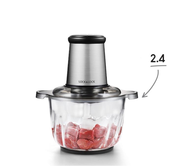 Máy Xay Thịt Cao Cấp Lock&Lock Meat Chopper EJM186SLV Công Suất 400w- 2,4L - Hàng Chính Hãng