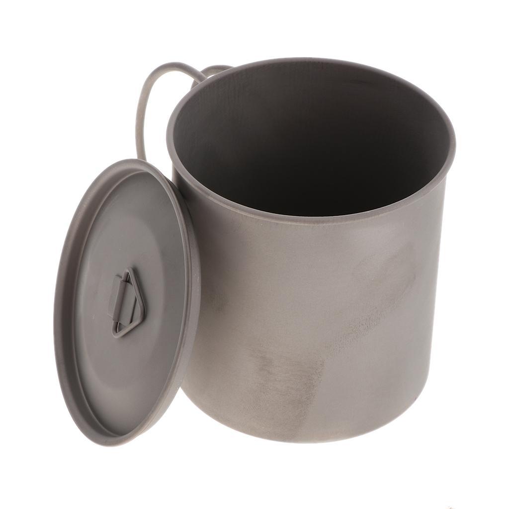 Titanium Outdoor Camping Cup Pot Travel Coffee Mug 400ml