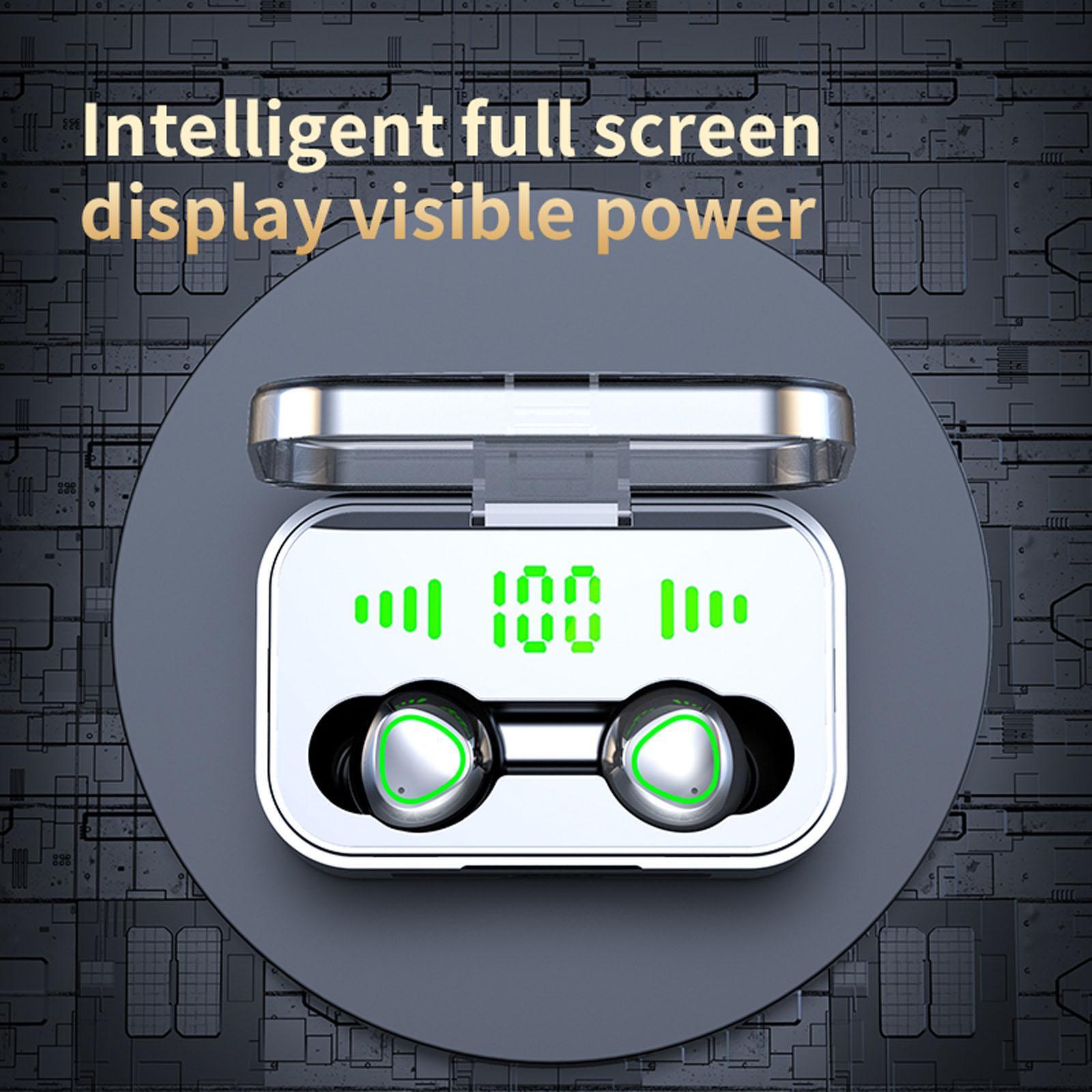 In Ear Earphones Earbuds Digital Display with Microphone Intelligent Touch