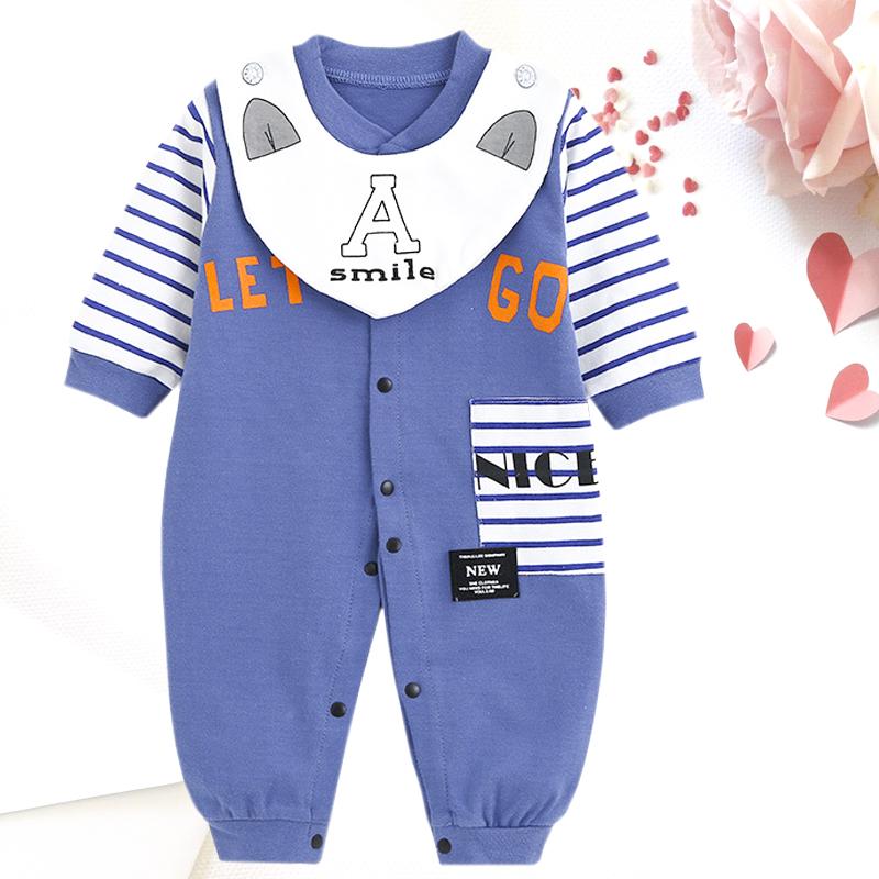 Bộ áo liền quần bodysuit cho bé trai và gái chất liệu thun cotton co giãn-4080119