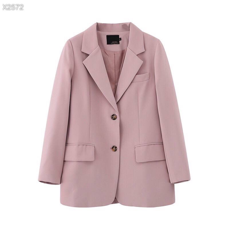 ÁO KHOÁC BLAZER SUÔNG TRƠN TAY DÀI FORM RỘNG BASIC CƠ BẢN NỮ DẠO PHỐ DỰ TIỆC CÔNG SỞ