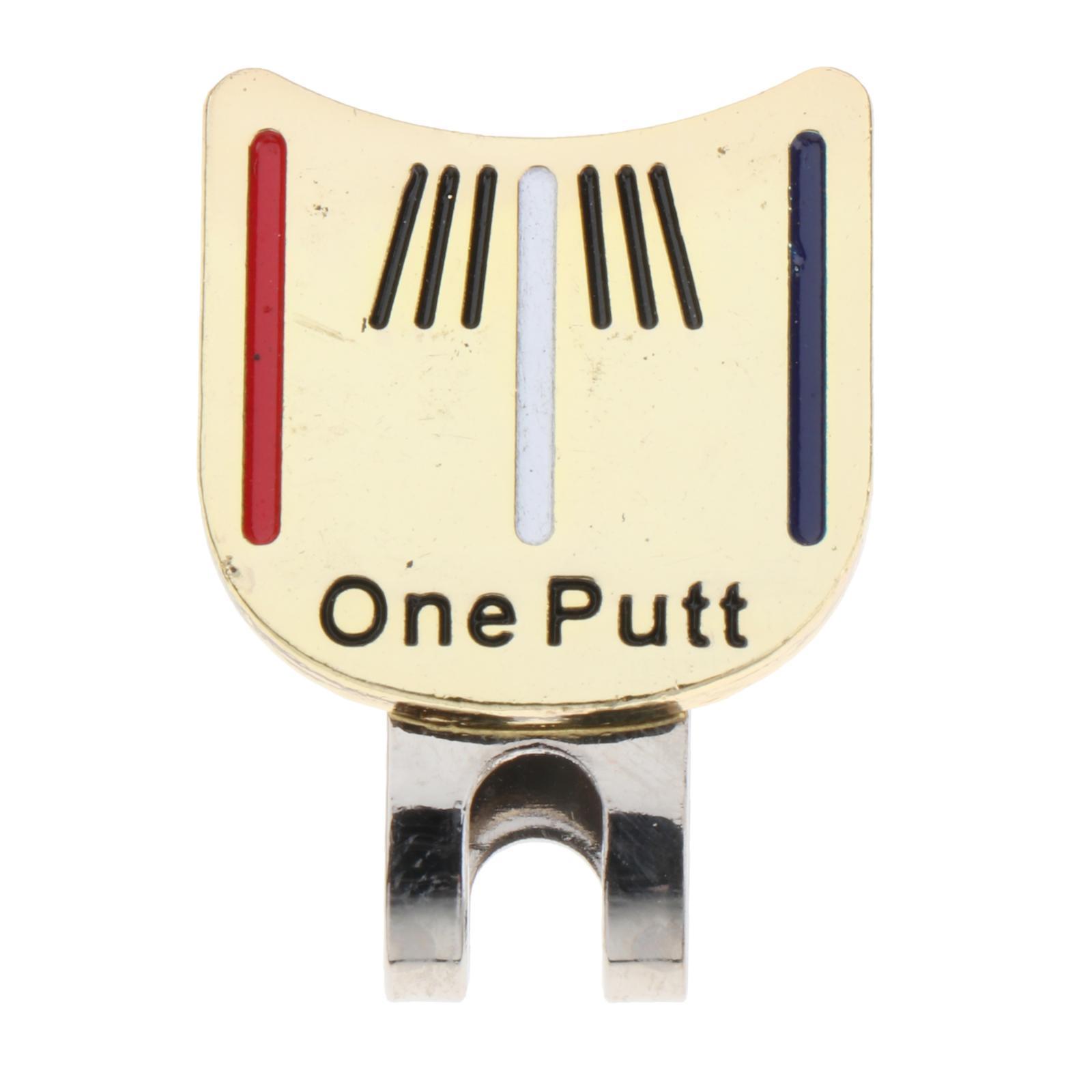 Golf Hat Clip Marker Putt Alignment Tool Marker Golden