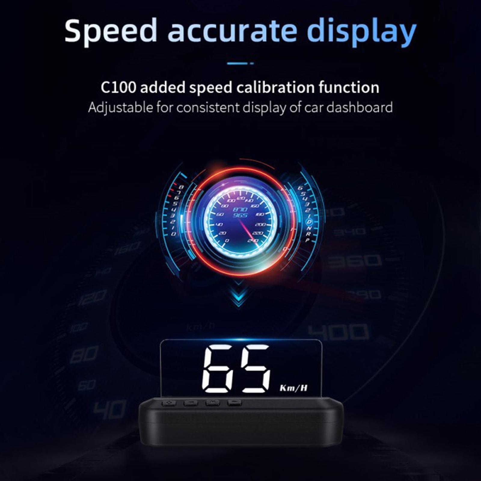 Digital Car GPS Head up Display Speedometer HUD Kmh/MPH Overspeed Warning Safe Driving