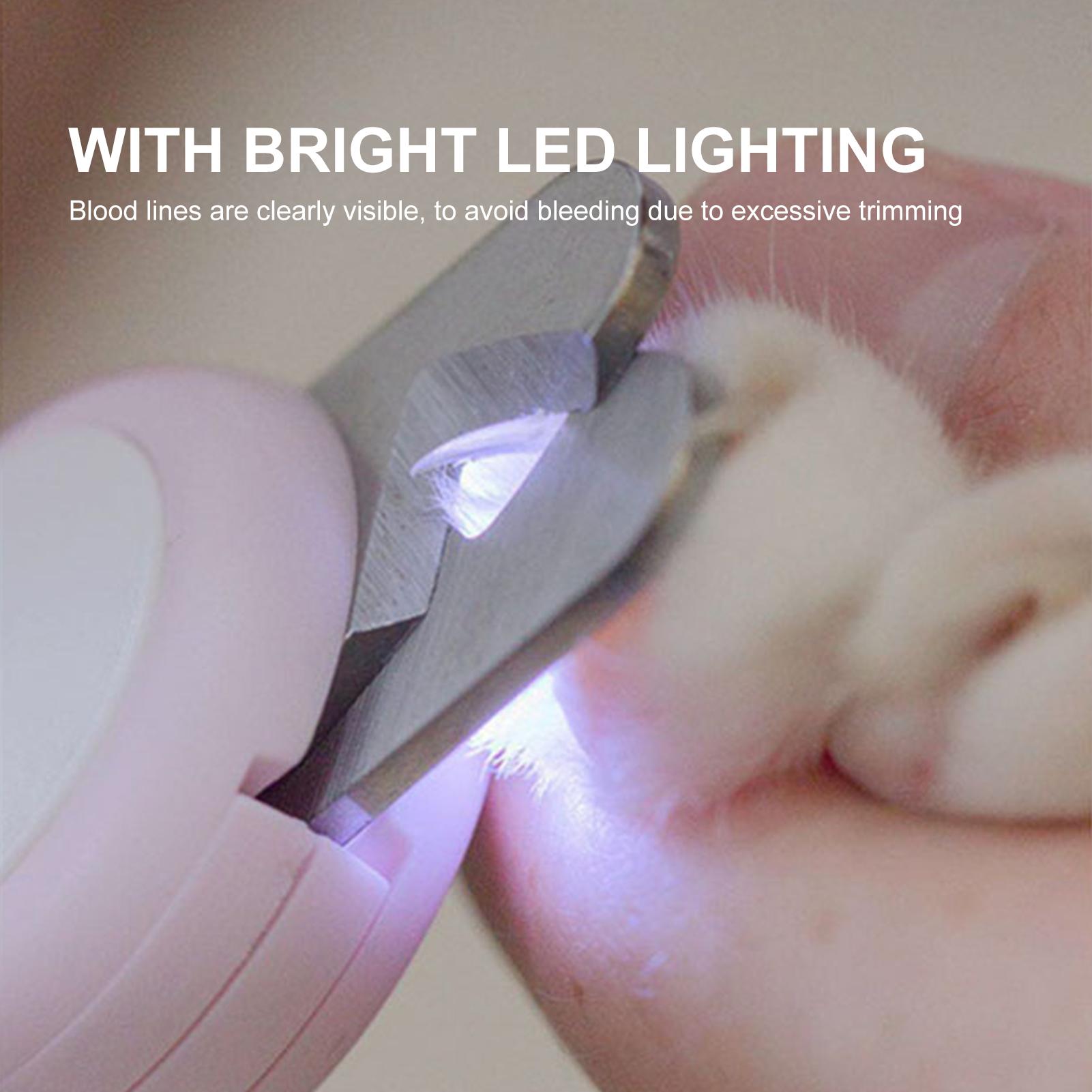 Dụng cụ cắt móng tay cho thú cưng có đèn led, chămsóc móng dễ dàng cho thú cưng