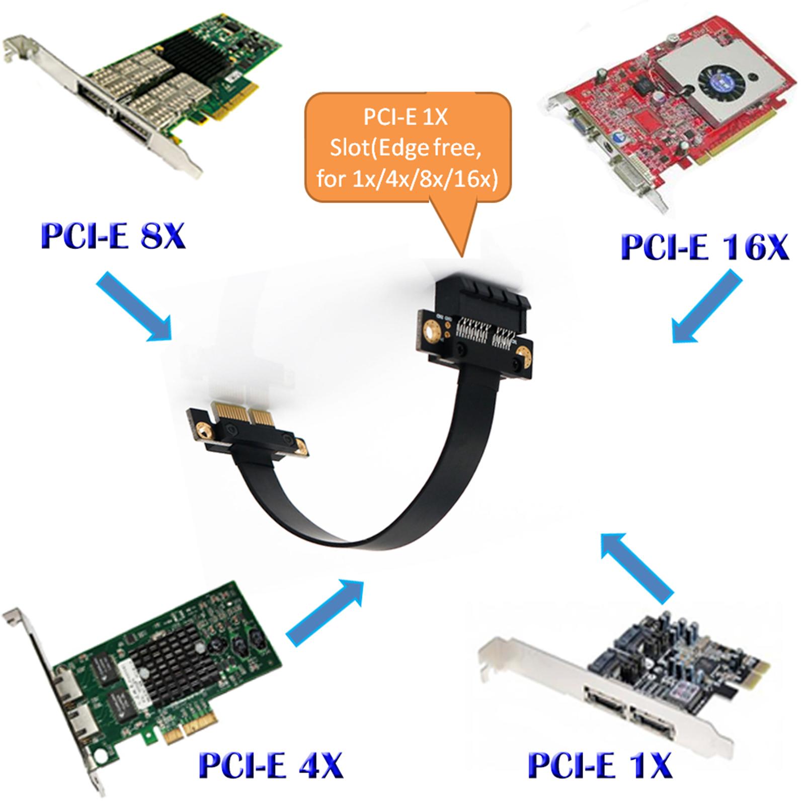 1X Extension PCIe PCIe Extension Cable PCI PCI 1X Extension 180 Degree 20cm