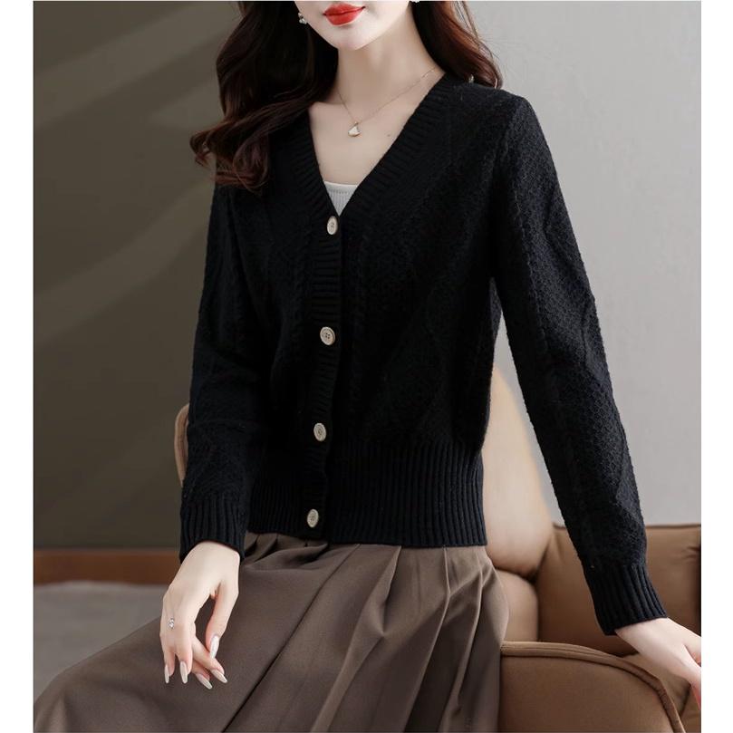Áo khoác len cardigan nữ chất len dệt kim mềm mịn co giãn trẻ trung mùa thu đông mã VAA0463