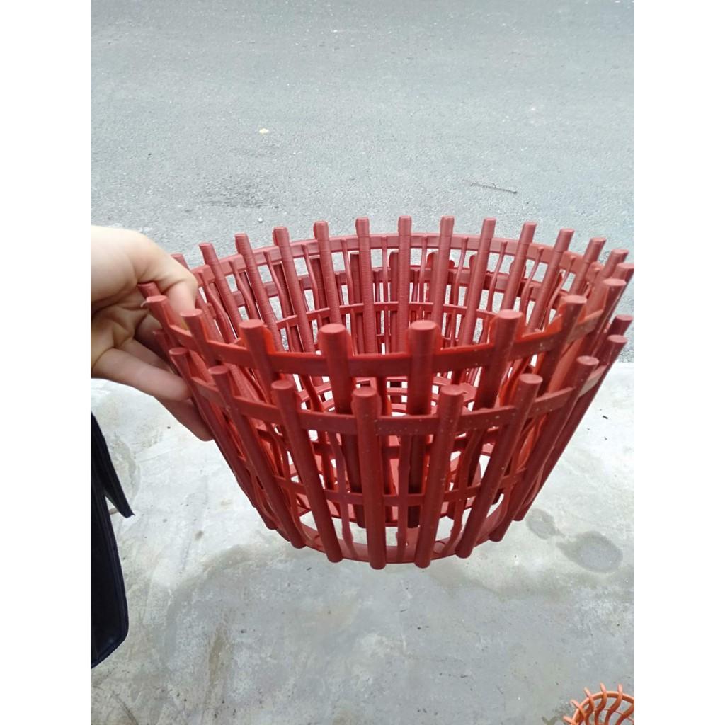COMBO 5 CÁI CHẬU NHỰA GIẢ GỖ TRỒNG LAN PHI 25 - CHẤT LƯỢNG CAO