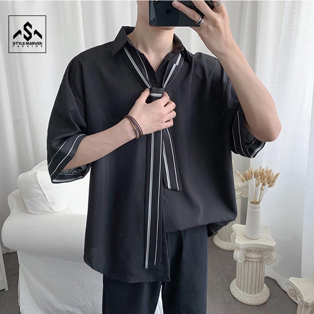 Áo Sơ Mi Nam Ngắn Tay Phong Cách Hàn Quốc Stylemarven - AO SOMI 9000015C