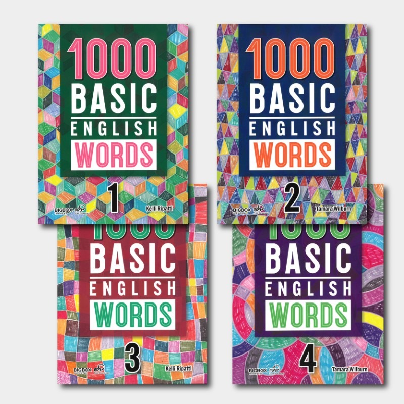 Combo 4 quyển 1000 Basic English Words 1, 2, 3, 4 nhà xuất bản Compass - Student Book