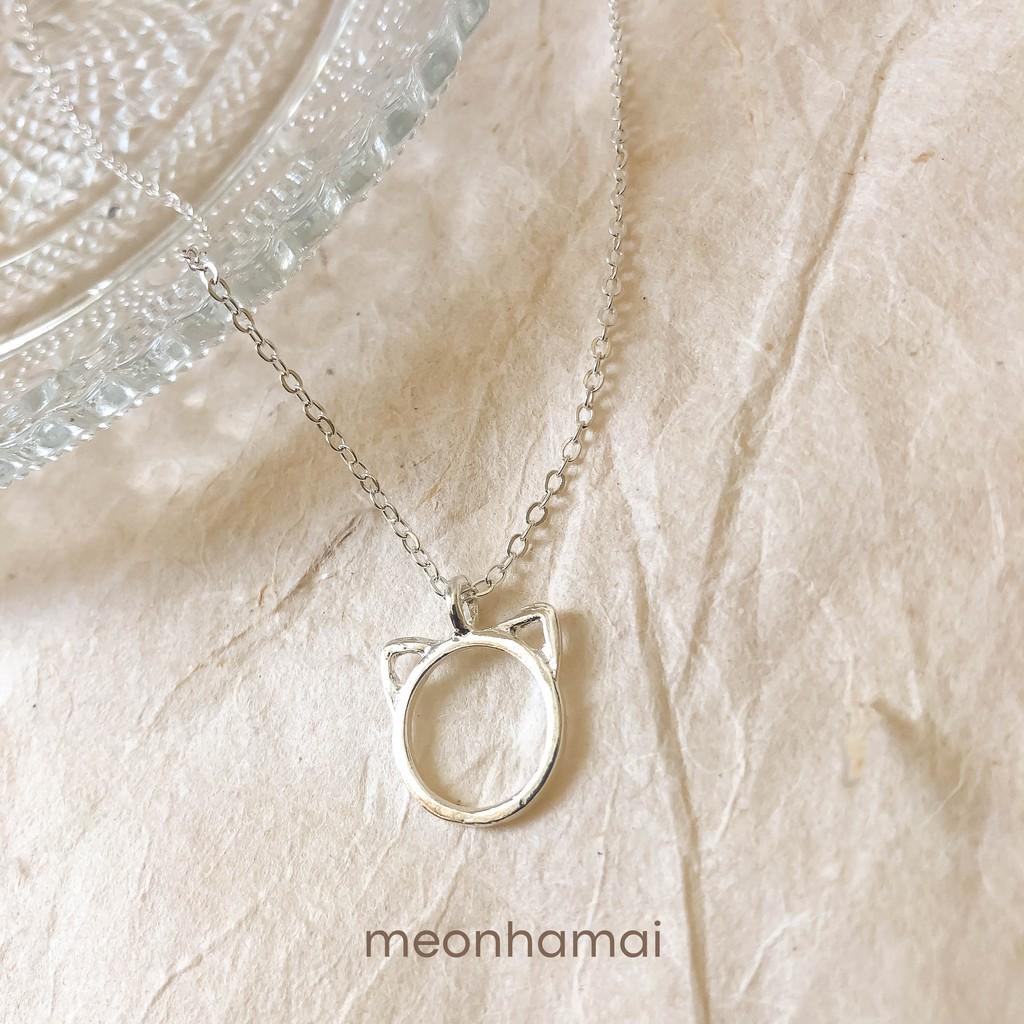 Dây chuyền hình mèo bạc MEONHAMAI VC004