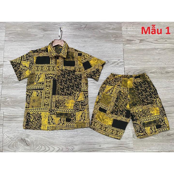 Bộ Đồ Sơ Mi Lụa Cộc Tay, Bộ Đồ Pijama Đôi - Chất Lụa Mát