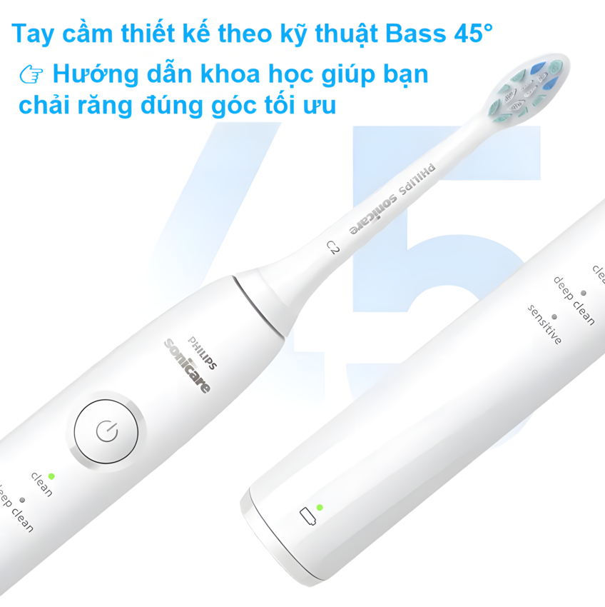Bàn chải đánh răng điện thương hiệu Hà Lan cao cấp Philips DiamondClean Series 1 HX5070 - Hàng nhập khẩu