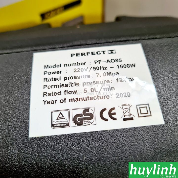 Máy xịt rửa xe cao áp Perfect PF-AO85 - 1600W - Hàng chính hãng