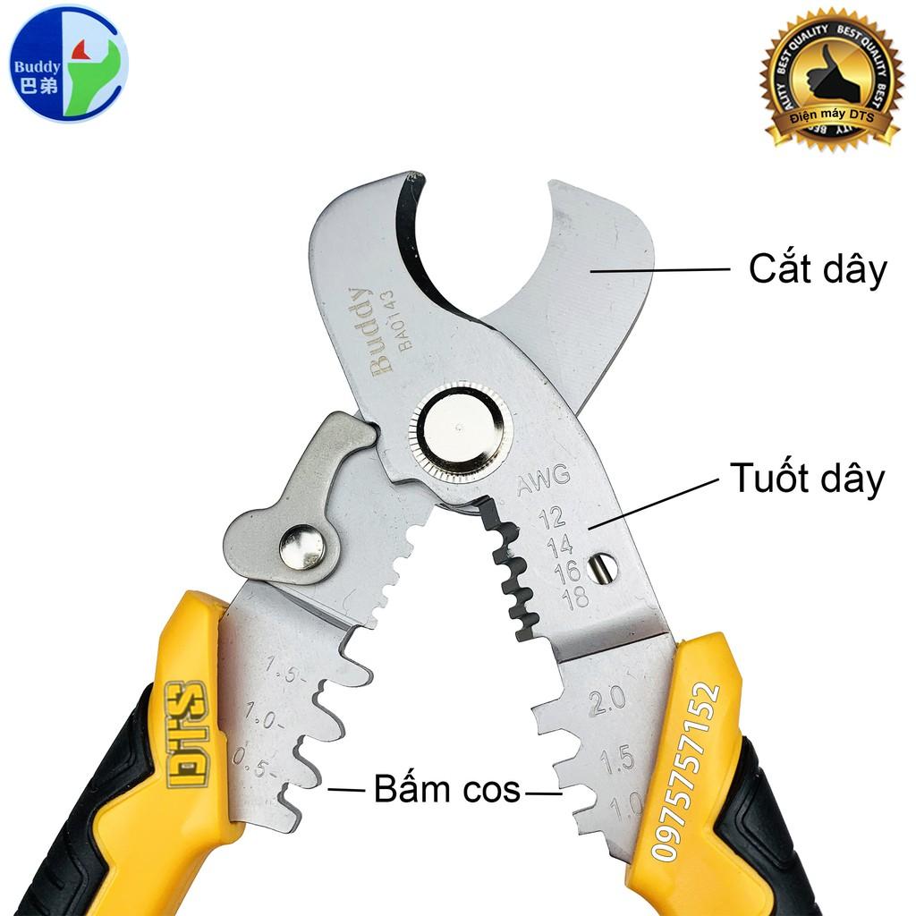 Kìm cắt dây đa năng cao cấp Nhật Bản 3 trong 1 Buddy BA0143 175mm - Standard JAPAN