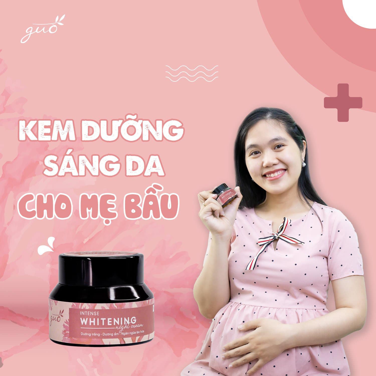 Kem Đêm Vi Tảo Đỏ Dưỡng Ẩm Trắng Da GUO - Intense Whitening Night Cream 30gr