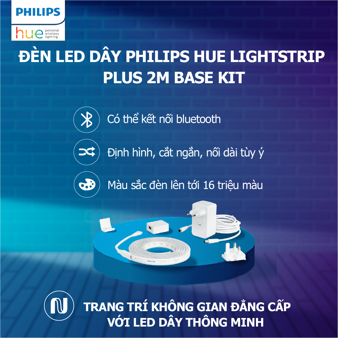 Đèn LED dây Philips Hue Lightstrip Plus – 2m base kit