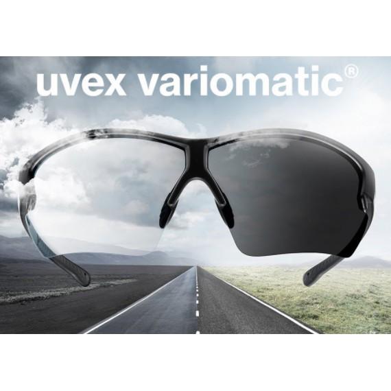 Kính UVEX 9193880 sportstyle variomatic black/anthracite, light green (có thể đổi màu khi gặp nắng) chống sương kèm hộp