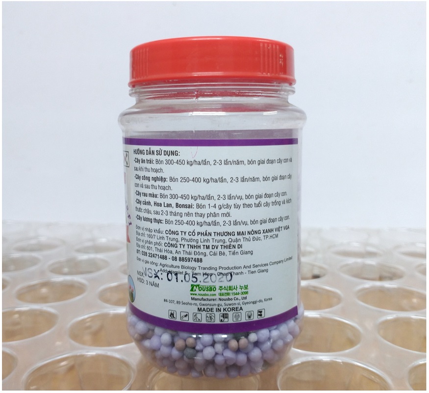 PHÂN THÔNG MINH HÀN QUỐC NPK 20-10-10 + TE KOREAN SMART FERTILIZER-F 1, Lọ 150g