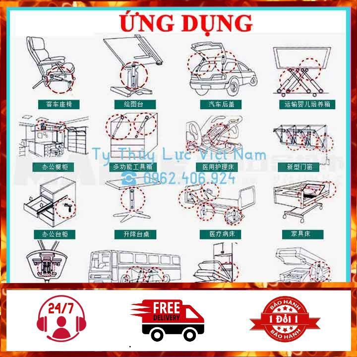 Ty cốp, ty capo ô tô chịu tải 450N chiều dài từ 20-80cm