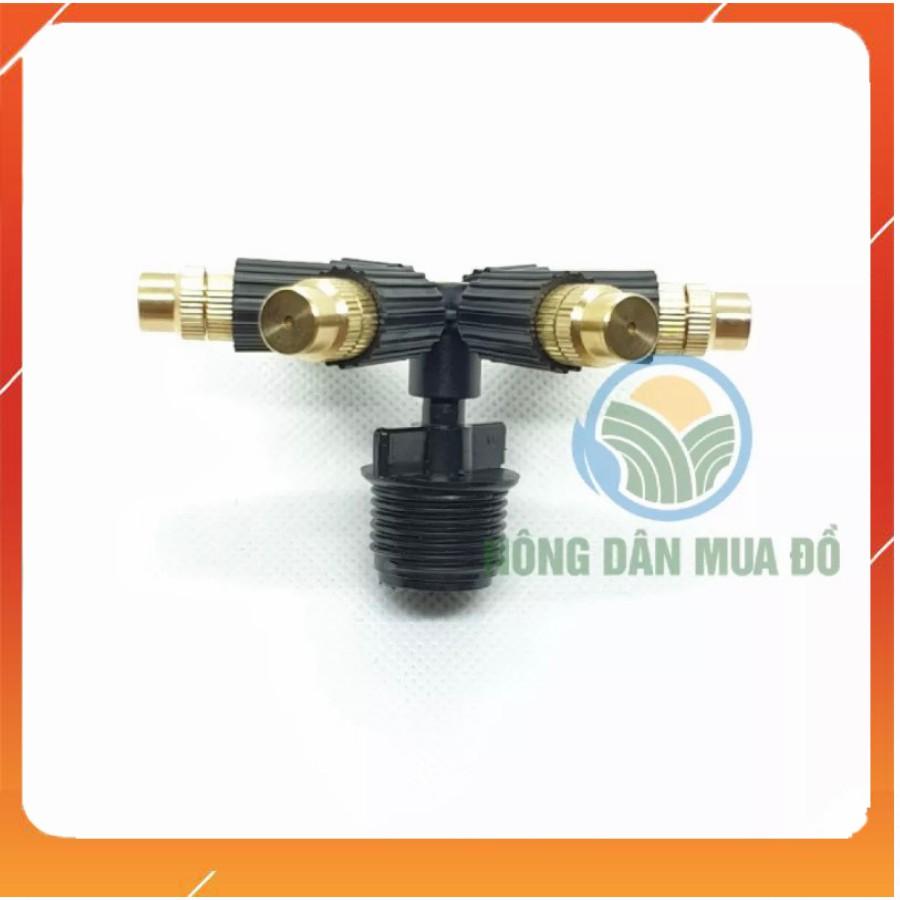 COMBO 5 BÉC PHUN SƯƠNG 6 HƯỚNG ĐẦU ĐỒNG CHÂN REN 21