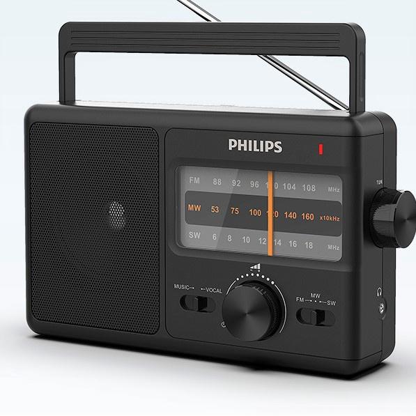 RADIO PHILIPS 3 BĂNG AM/FM/SW CHẠY ĐIỆN PHILIPS TAR2368 4 PIN ĐẠI HÀNG NHẬP KHẨU