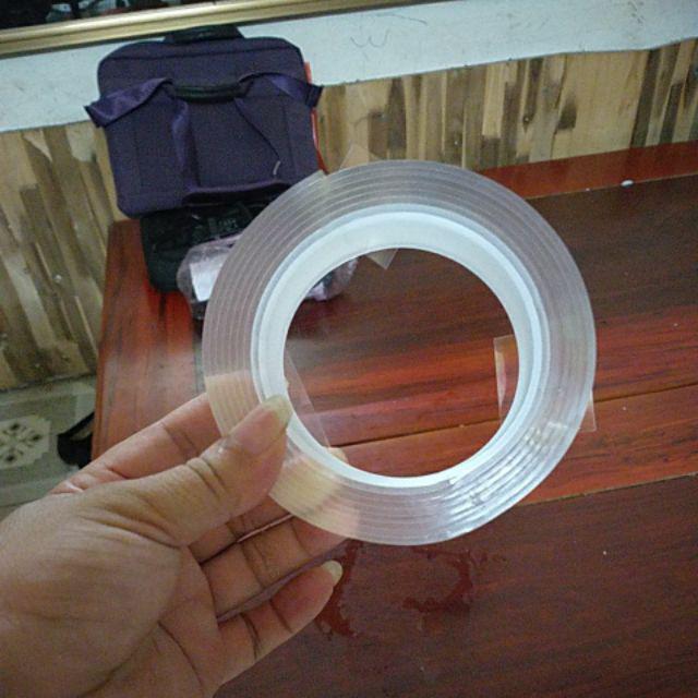 Băng Keo Nano Dán 2 Mặt Trong Suốt / Băng Dính 2 Mặt Đa Năng dài 3 mét