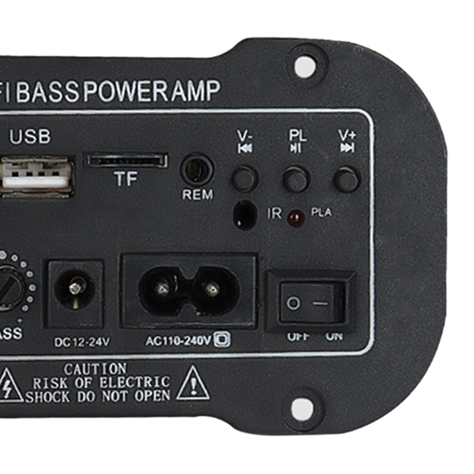Bluetooth Hi-Fi Bass Power Amplifier AMP FM Subwoofer DIY for Car Theater
