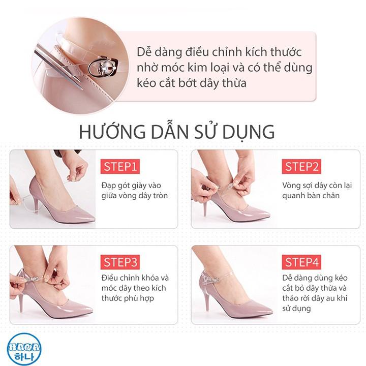 RẺ VÔ ĐỊCH_ Dây giày chữ Y trong suốt quai giày chôn chống rộng chống tuột gót phụ kiện thay thế miếng lót gót giày giày