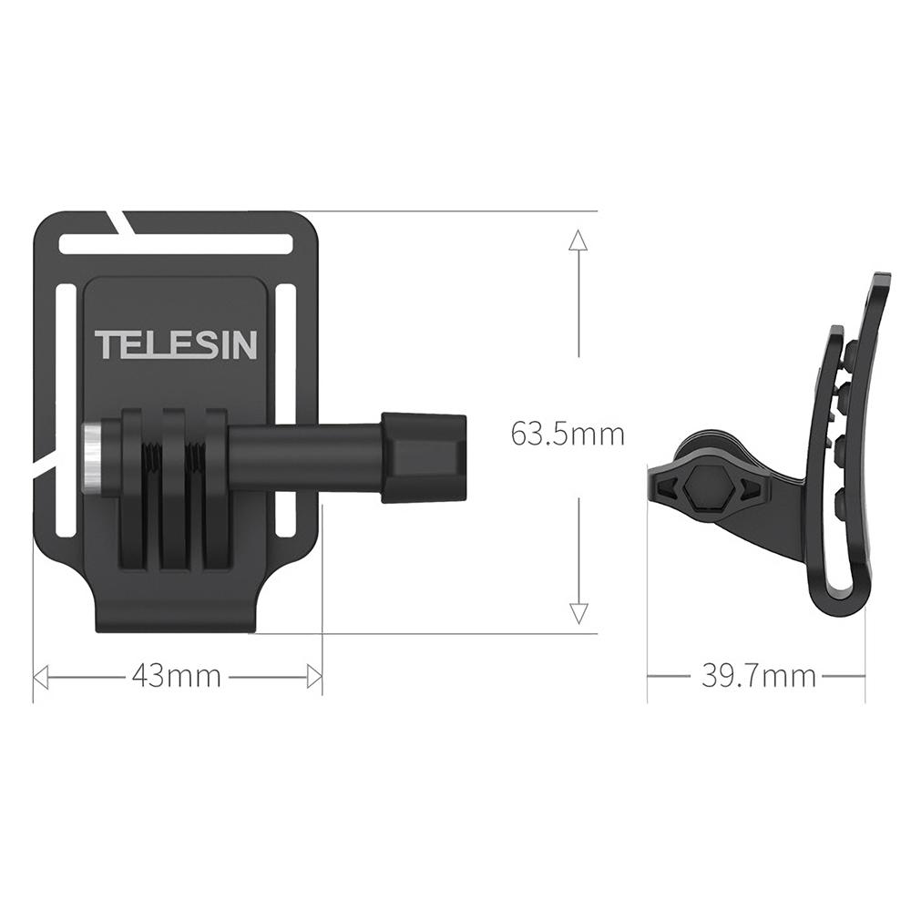 TELESIN Action Camera Cap Clip Baseball Hat Clamp Mount Holder Compatible with DJI OSMO Pocket GoPro Hero 8/7/6/5 SJCAM