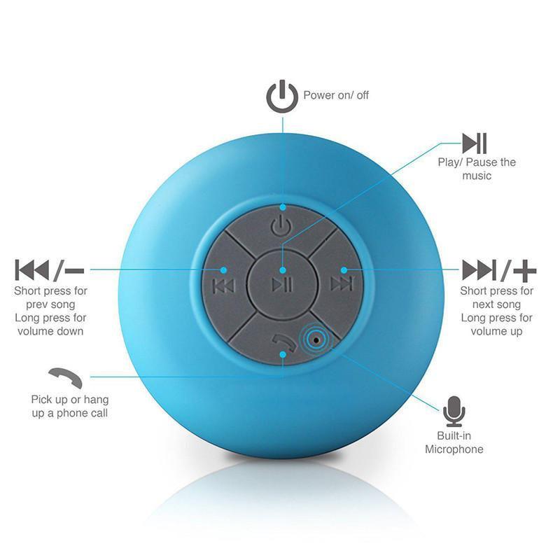 Loa Di Động Không Dây Chống Thấm Nước Tắm Loa Cho Điện Thoại Tương Thích Bluetooth Loa Xe Ô Tô Loa Color: Green