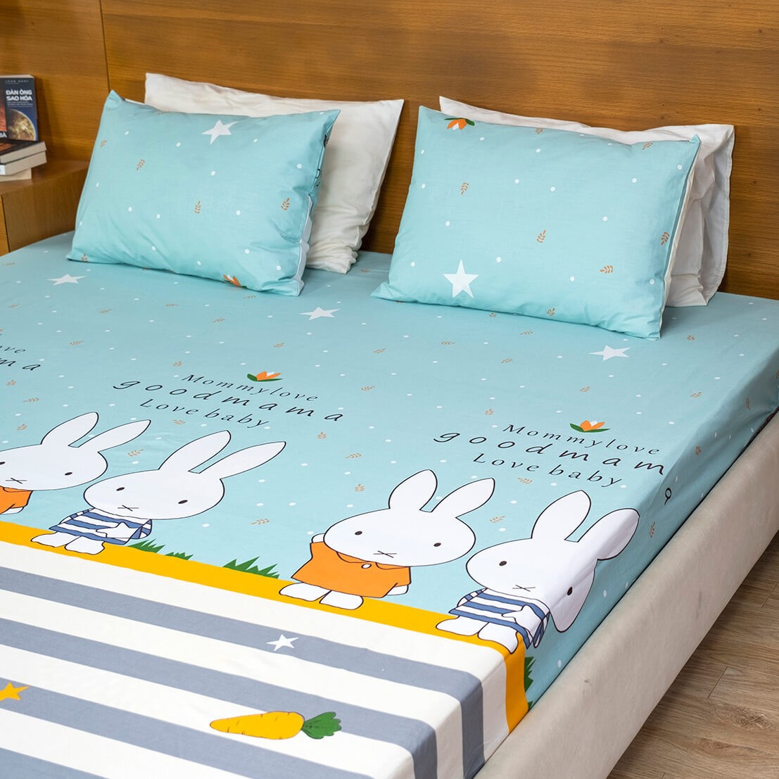 Ga Chống Thấm Cao Cấp Goodmama Cotton, Drap giường bọc nệm chống nước Bảo Hành 6 Tháng Thoáng Mát, An Toàn Cho Trẻ