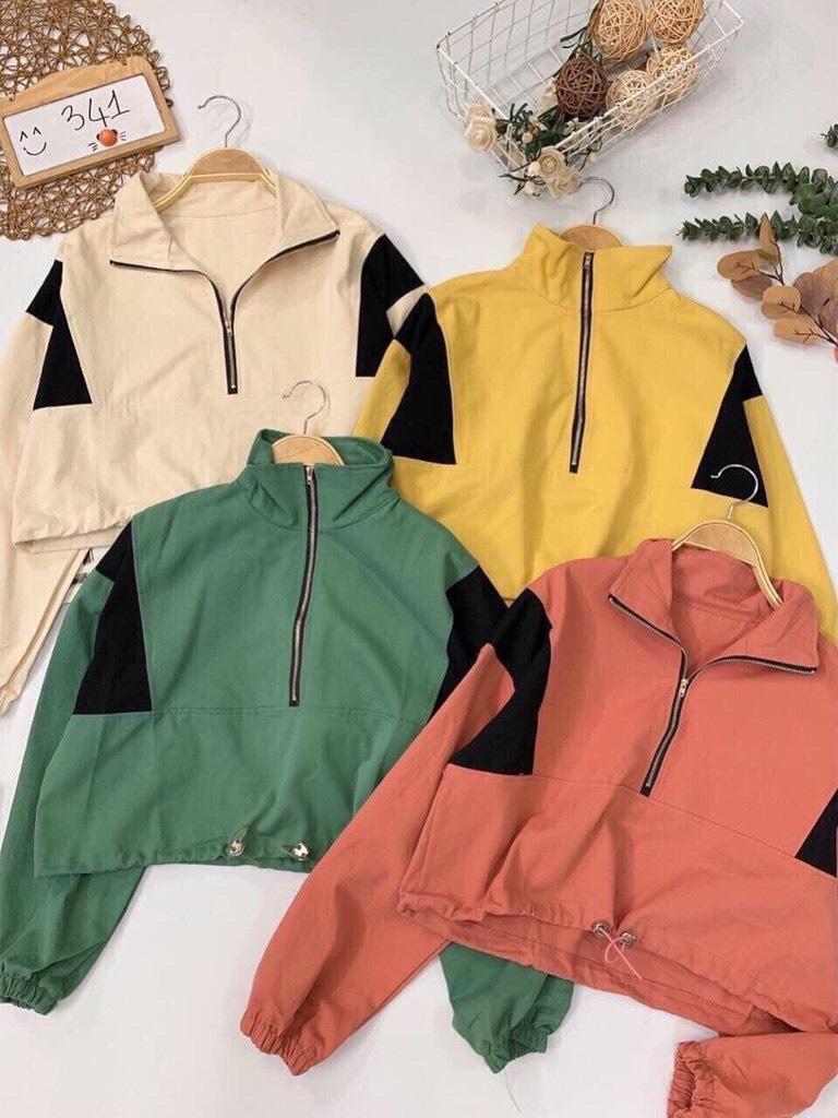 Áo Khoác Dù CropTop Dây Rút_KD01
